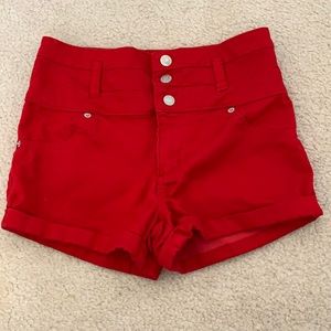 Target Red High Rise Shorts